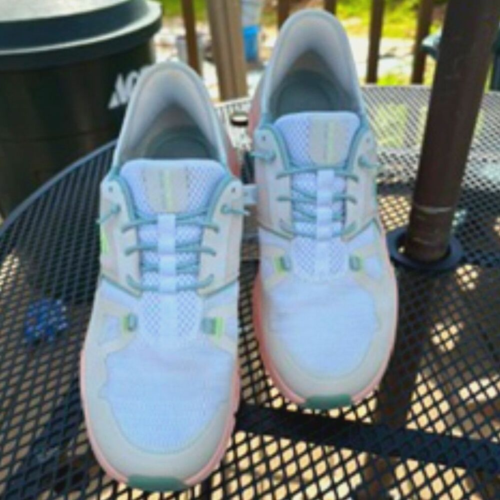 Skechers Slip Ins Glide Step Women's Peach/Green Size 8.5